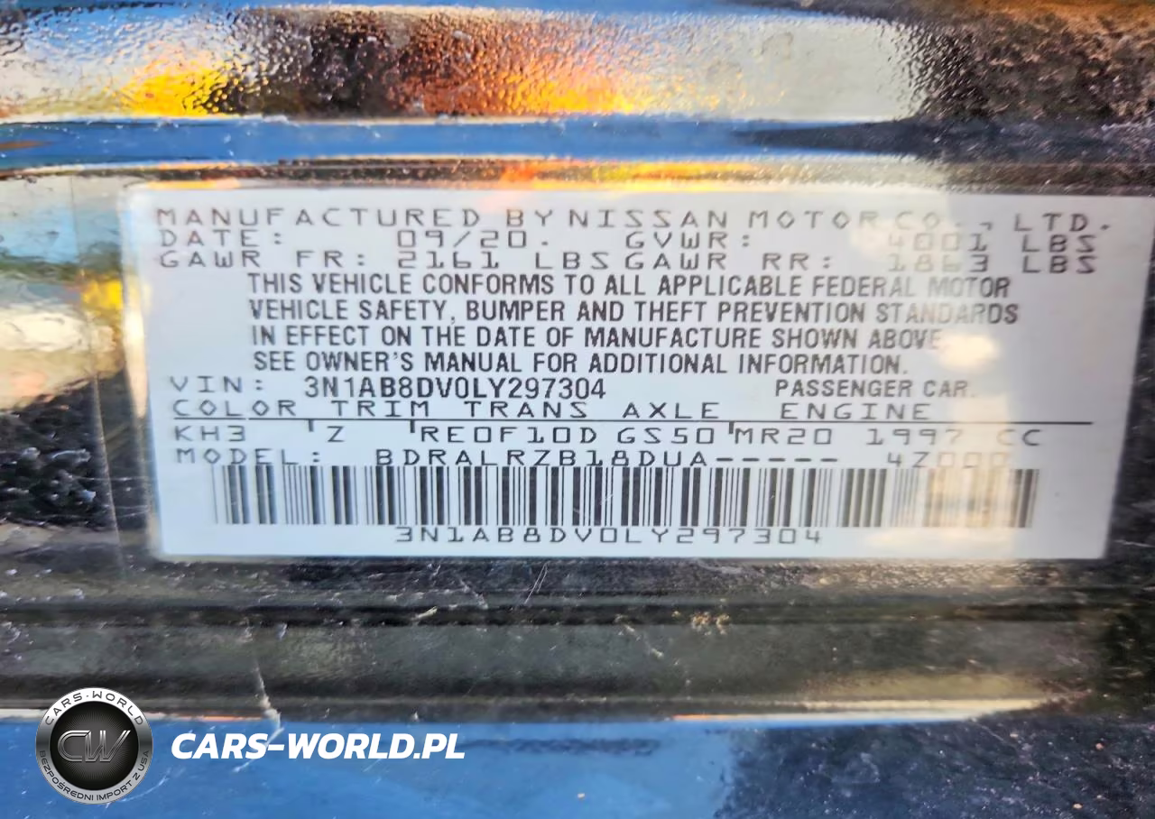 2020 Nissan Sentra Sr VIN:3N1AB8DV0LY297304 - 13