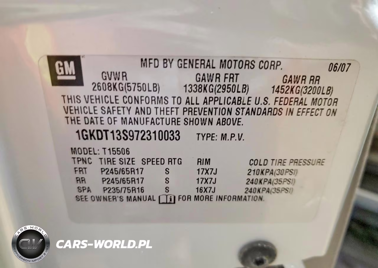 2007 GMC Envoy VIN:1GKDT13S972310033 - 14