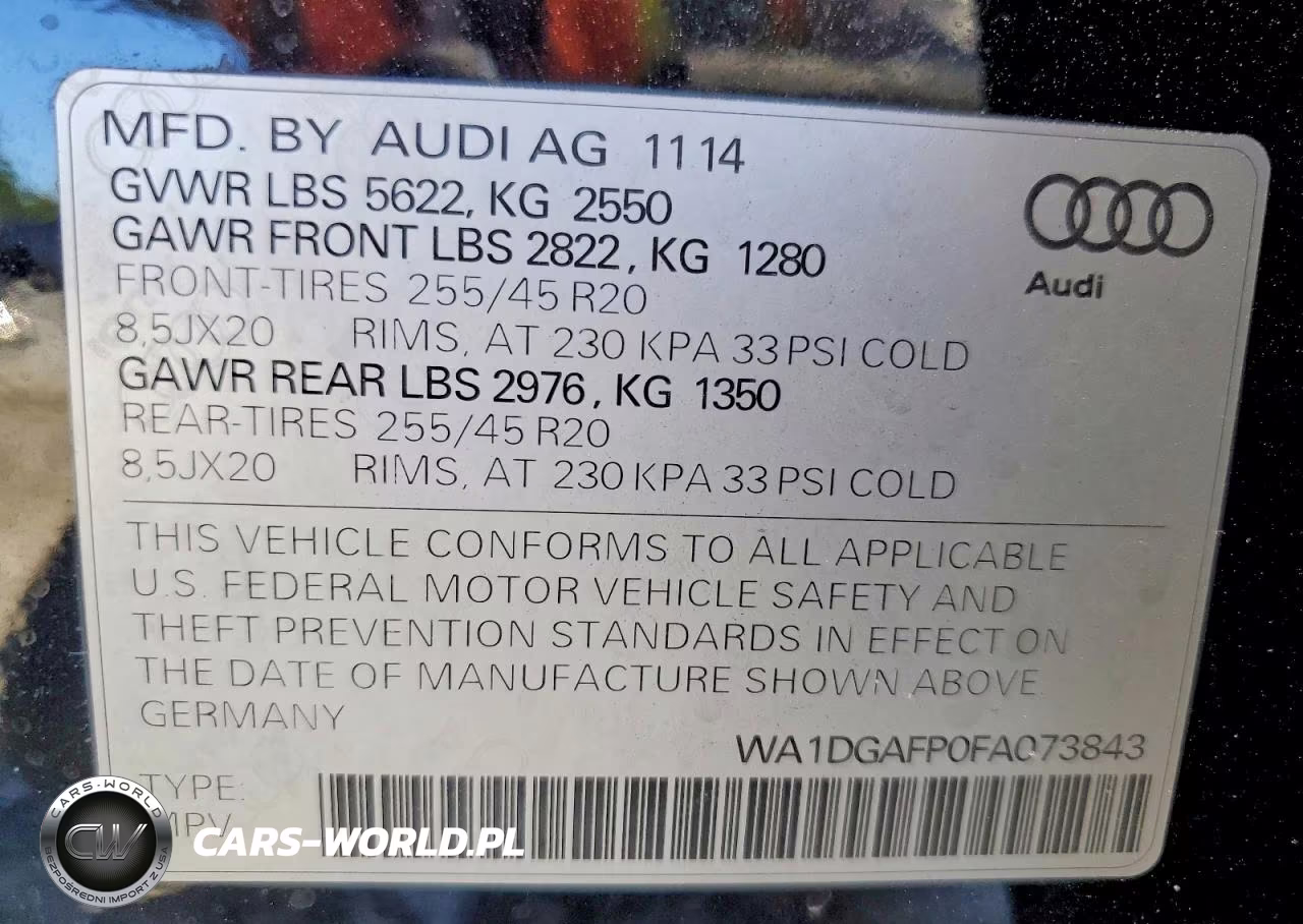 2015 Audi Q5 Premium Plus VIN:WA1DGAFP0FA073843 - 14
