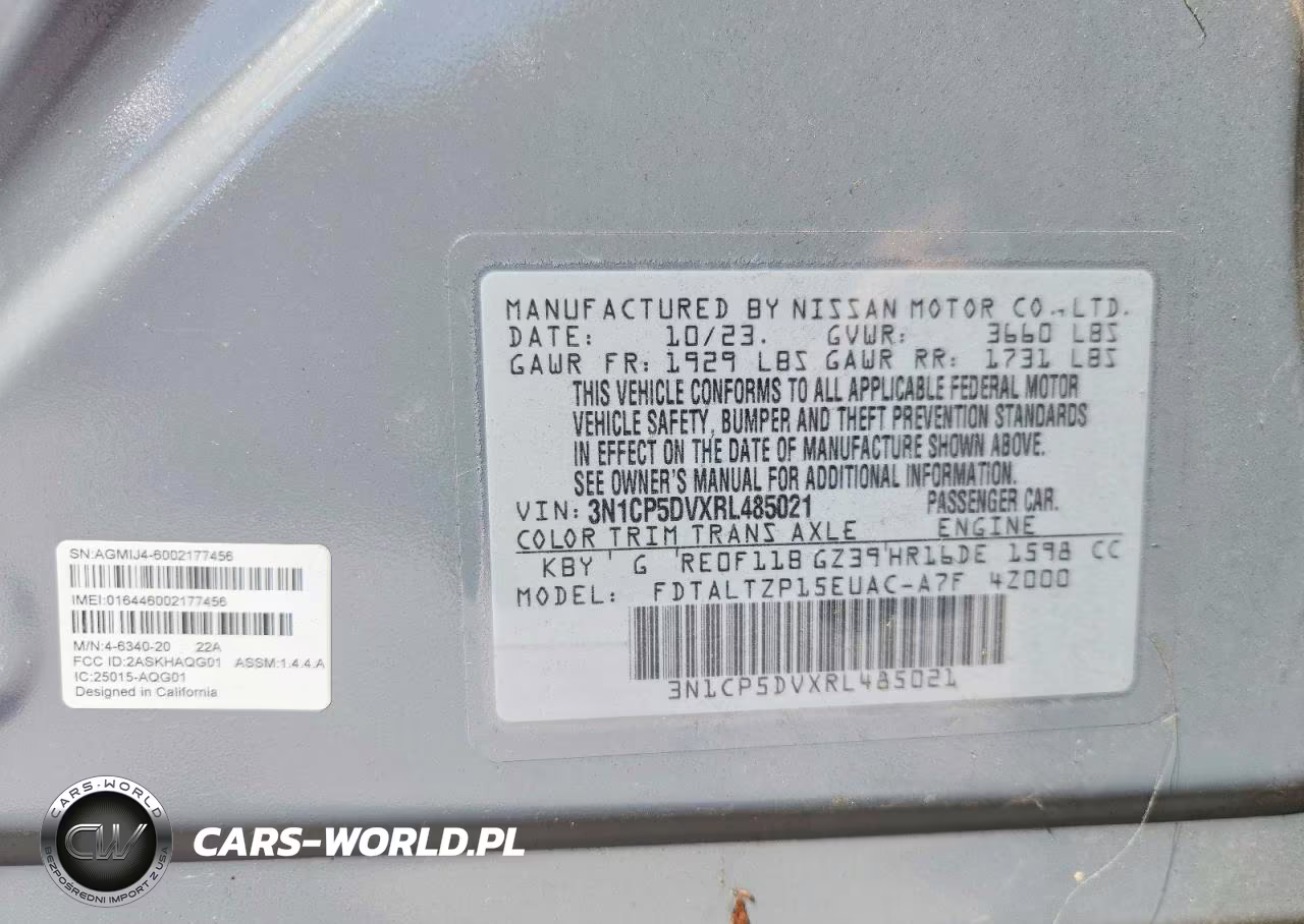 2024 Nissan Kicks Sr VIN:3N1CP5DVXRL485021 - 13