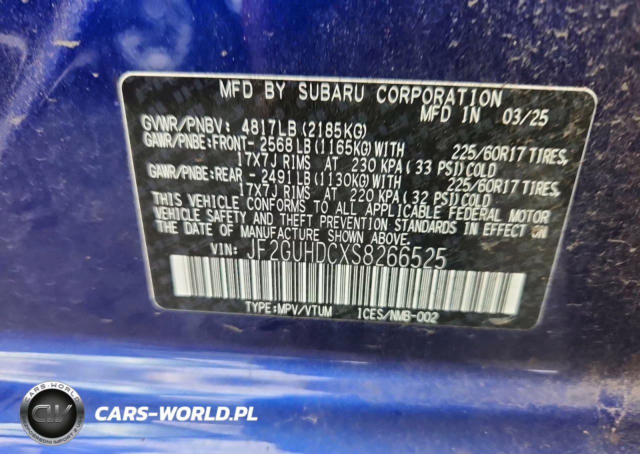 2025 Subaru Crosstrek Premium VIN:JF2GUHDCXS8266525 - 13