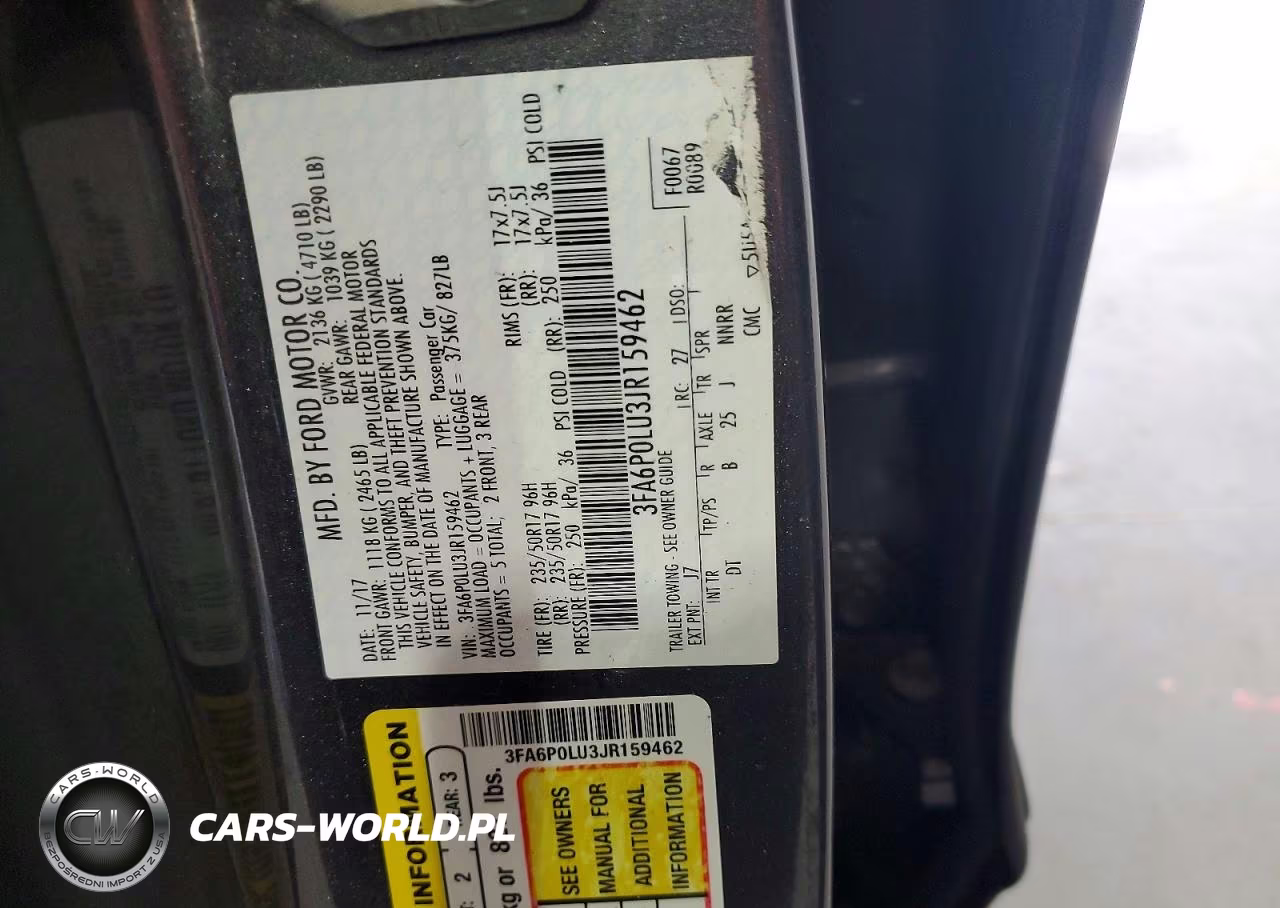 2018 Ford Fusion Se Hybrid VIN:3FA6P0LU3JR159462 - 12