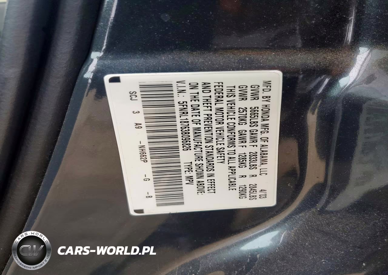 2003 Honda Odyssey Exl VIN:5FNRL18763B096826 - 14