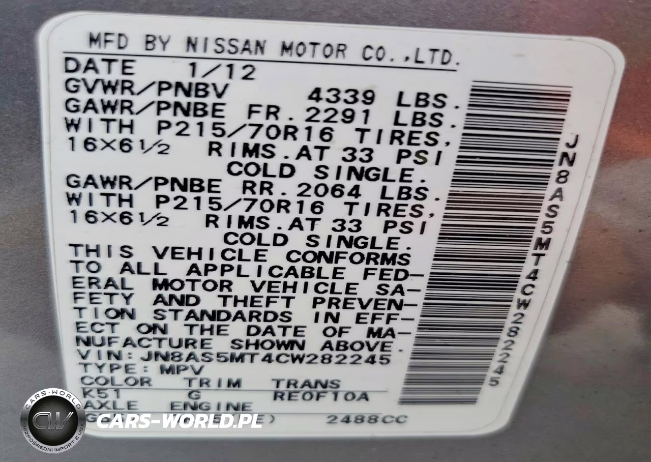 2012 Nissan Rogue S VIN:JN8AS5MT4CW282245 - 13