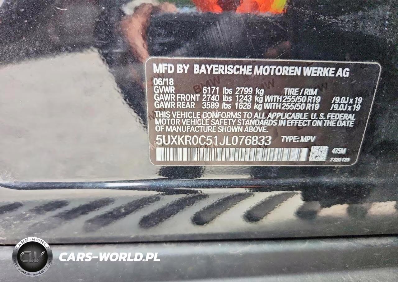 2018 BMW X5 xDrive35I VIN:5UXKR0C51JL076833 - 14