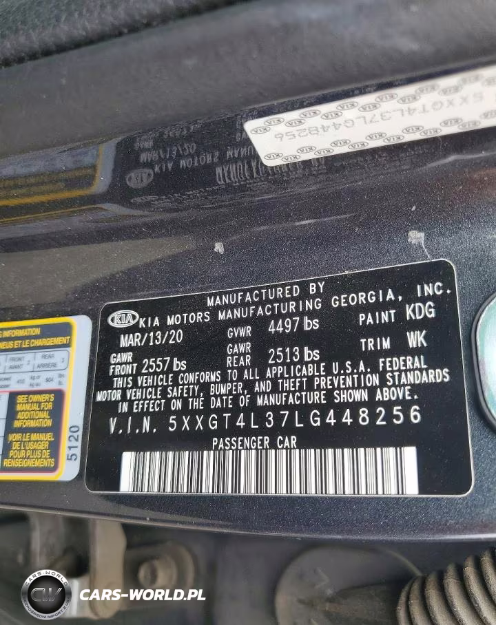 2020 Kia Optima Lx VIN:5XXGT4L37LG448256 - 12