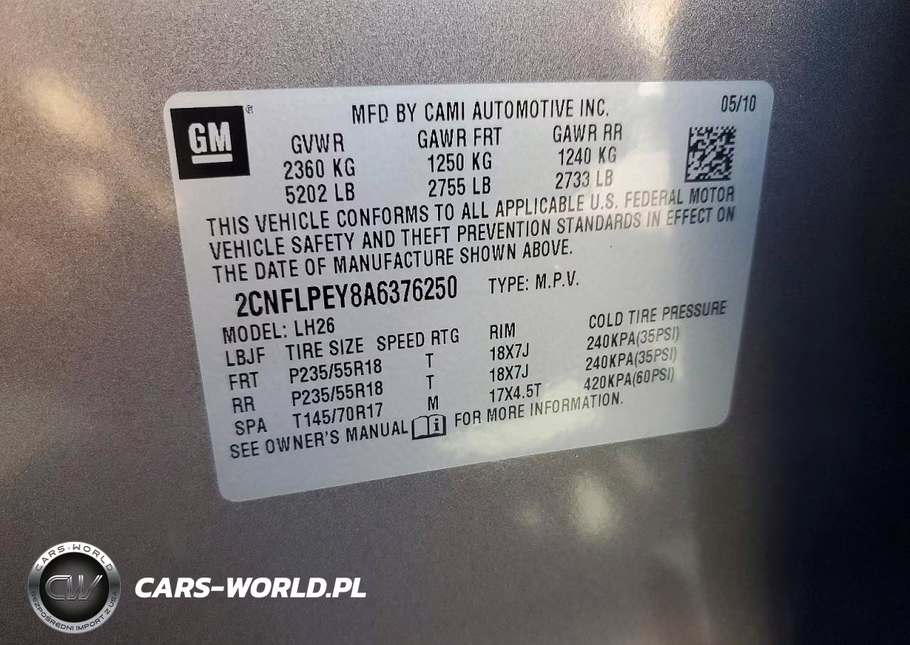2010 Chevrolet Equinox Lt VIN:2CNFLPEY8A6376250 - 13