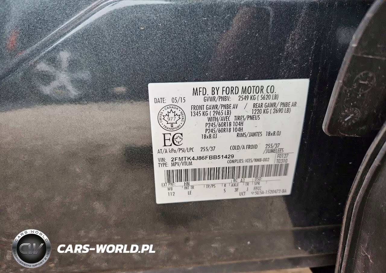 FORD EDGE SEL VIN:2FMTK4J86FBB51429 - 12