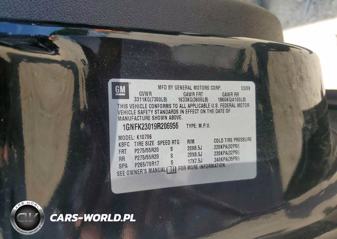 2009 Chevrolet Tahoe K1500 Lt VIN:1GNFK23019R206956 - 14