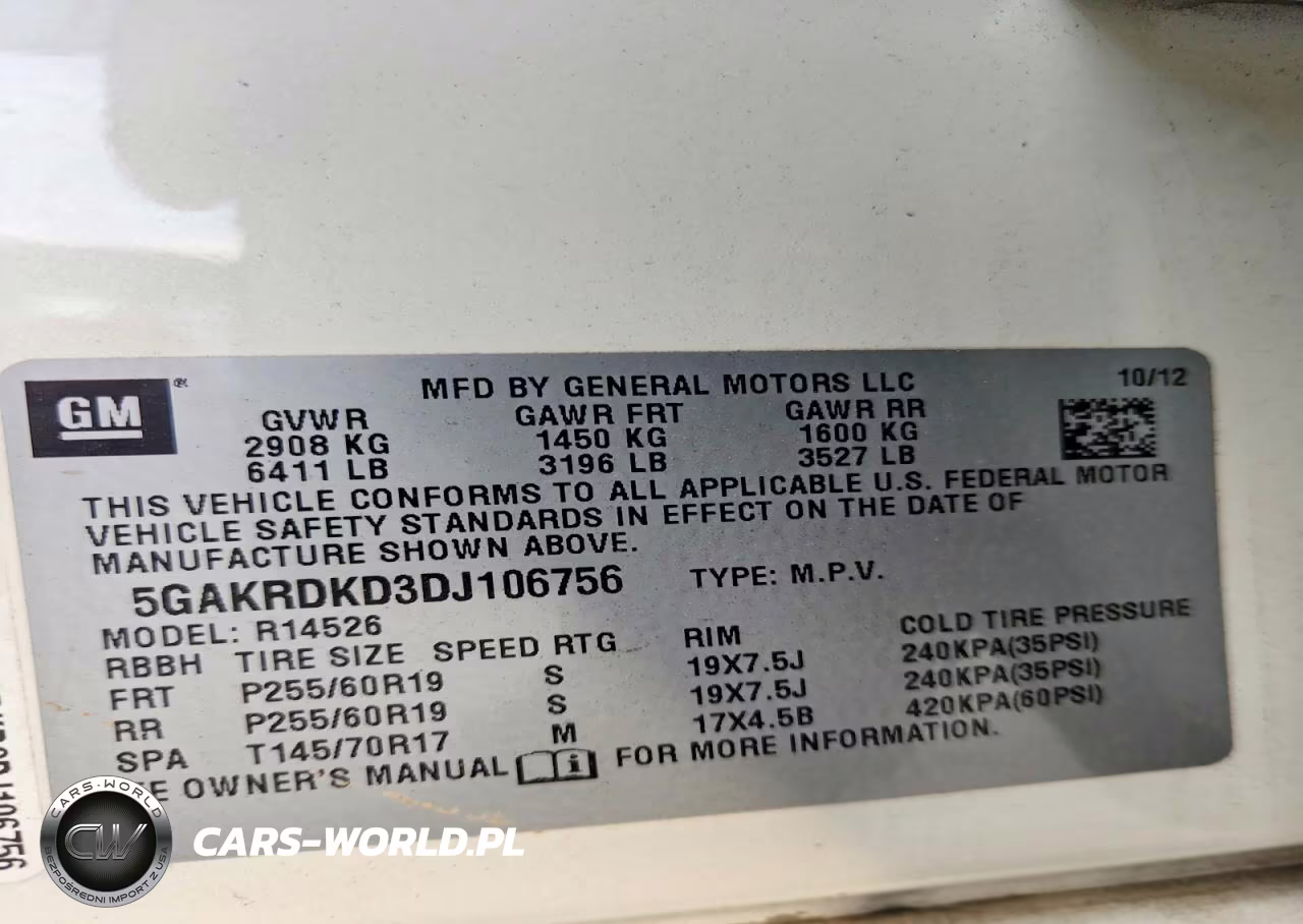2013 Buick Enclave VIN:5GAKRDKD3DJ106756 - 13