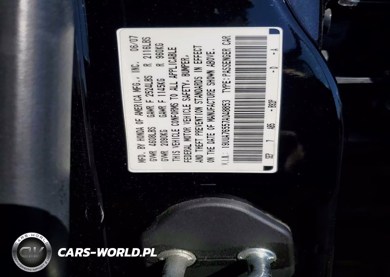 2007 Acura Tl Type S VIN:19UUA76557A048853 - 12