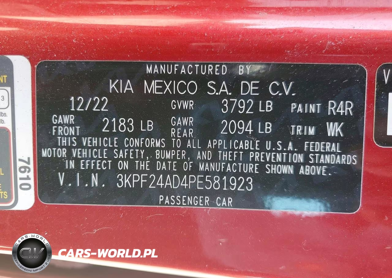 2023 Kia Forte Lxs VIN:3KPF24AD4PE581923 - 13