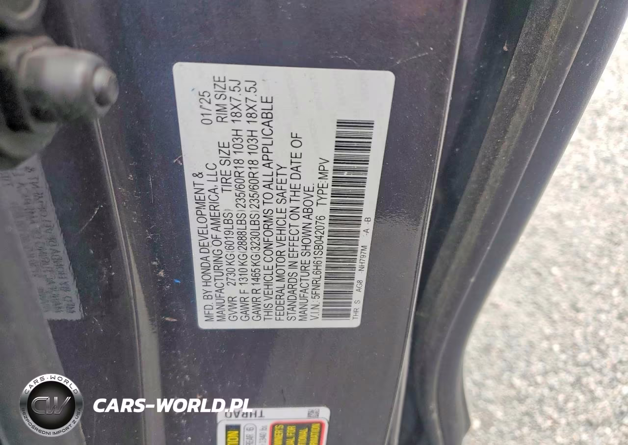 2025 Honda Odyssey Exl VIN:5FNRL6H61SB042076 - 13