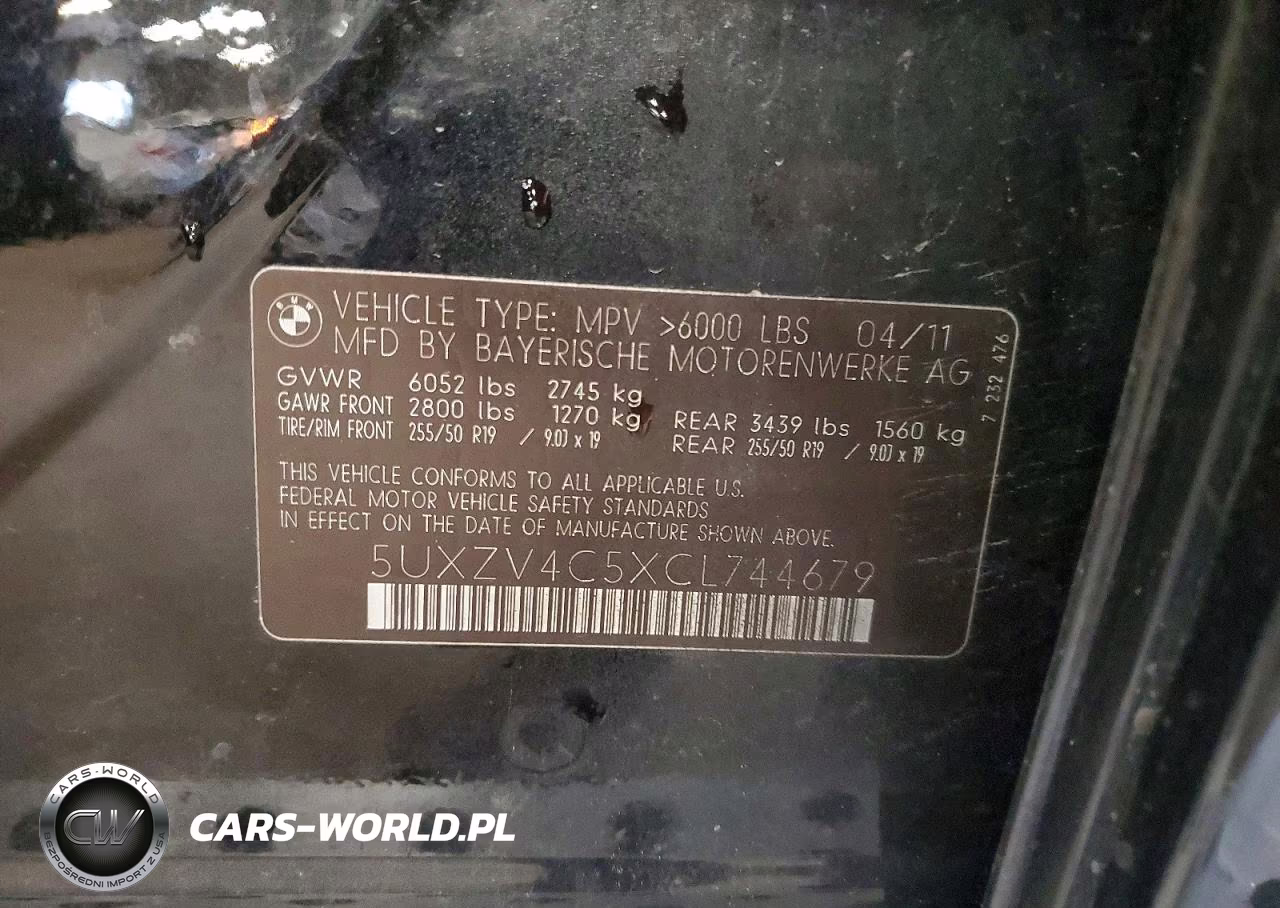 2012 BMW X5 xDrive35I VIN:5UXZV4C5XCL744679 - 13