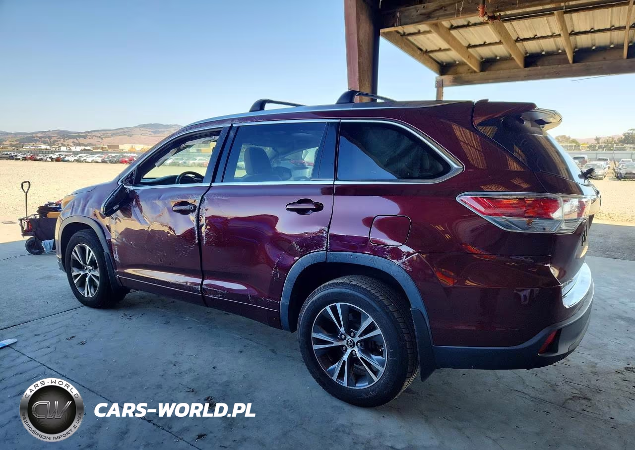 2016 Toyota Highlander Xle VIN:5TDJKRFHXGS327447 - 2