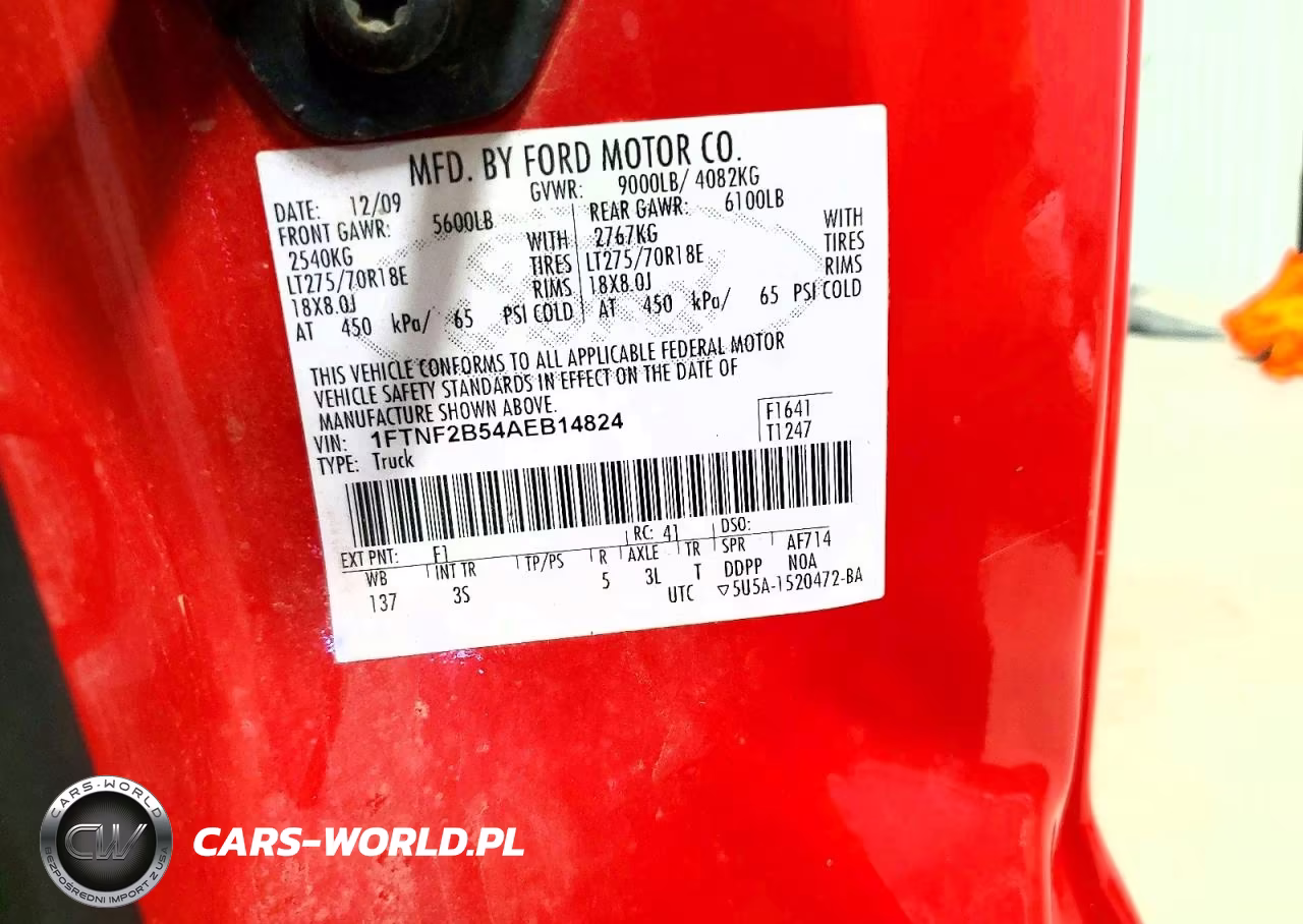2010 Ford F250 Super Duty VIN:1FTNF2B54AEB14824 - 12