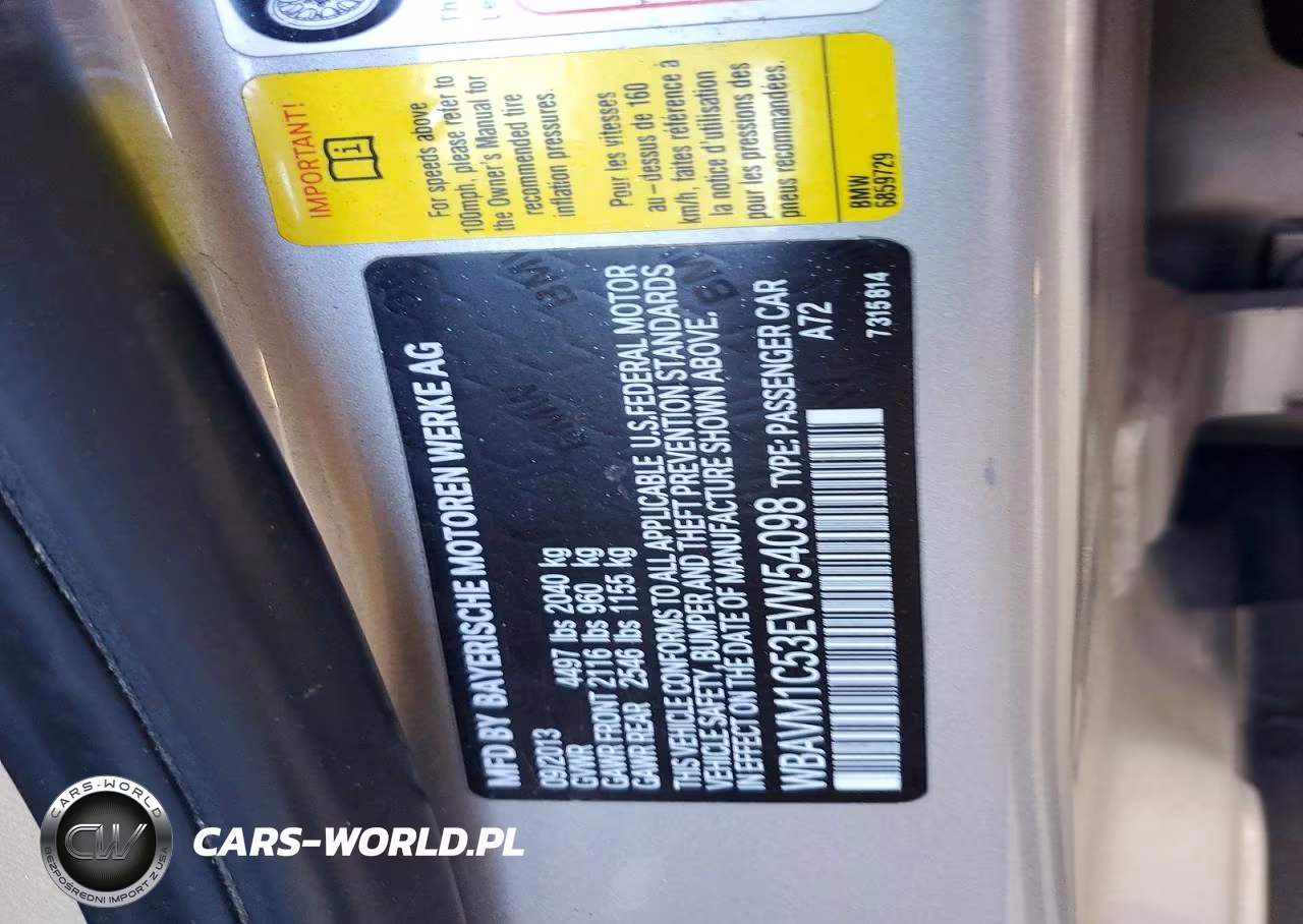 2014 BMW X1 Sdrive28I VIN:WBAVM1C53EVW54098 - 12