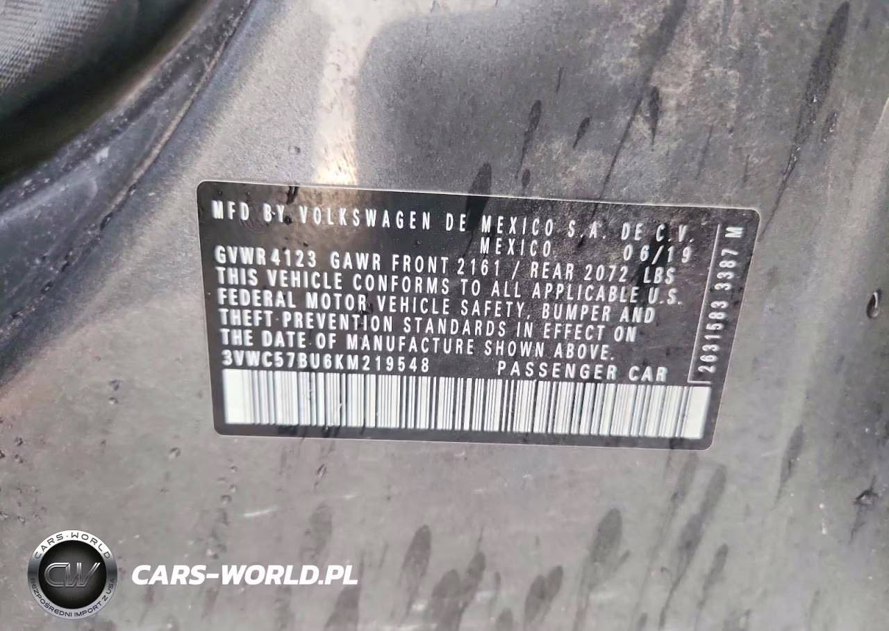2019 Volkswagen Jetta S VIN:3VWC57BU6KM219548 - 12