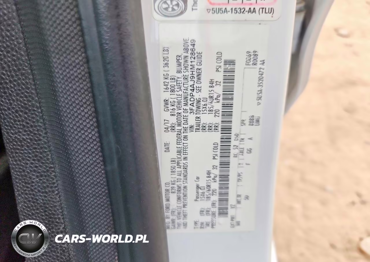 2017 Ford Fiesta S VIN:3FADP4AJ9HM128649 - 12