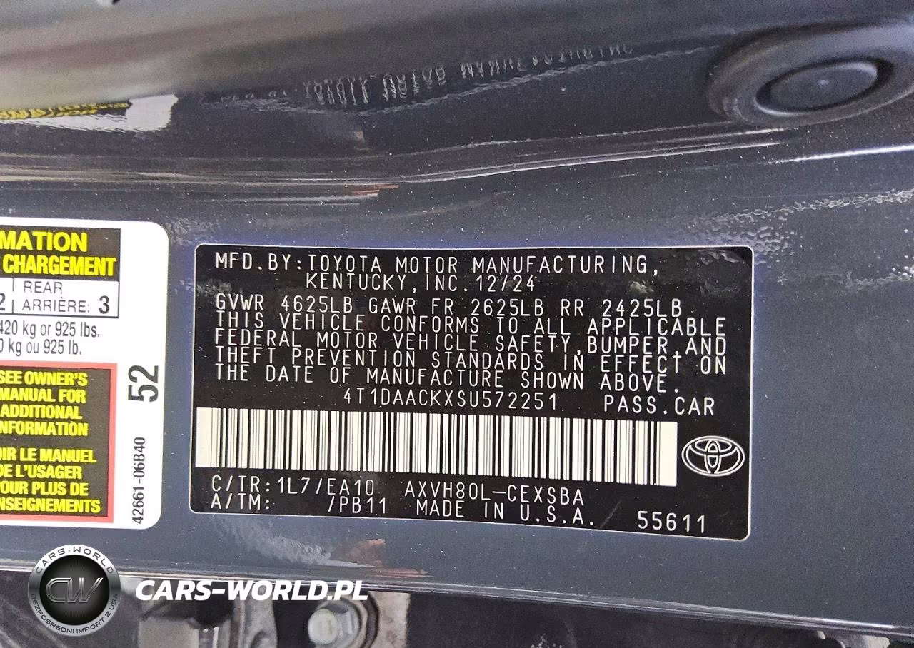 2025 Toyota Camry Se VIN:4T1DAACKXSU572251 - 12