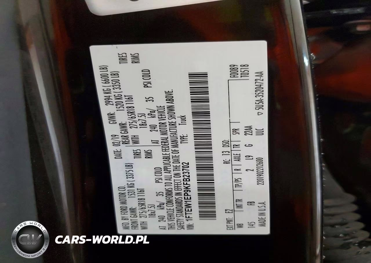 2019 Ford F150 Supercrew VIN:1FTEW1EP9KFB23702 - 12
