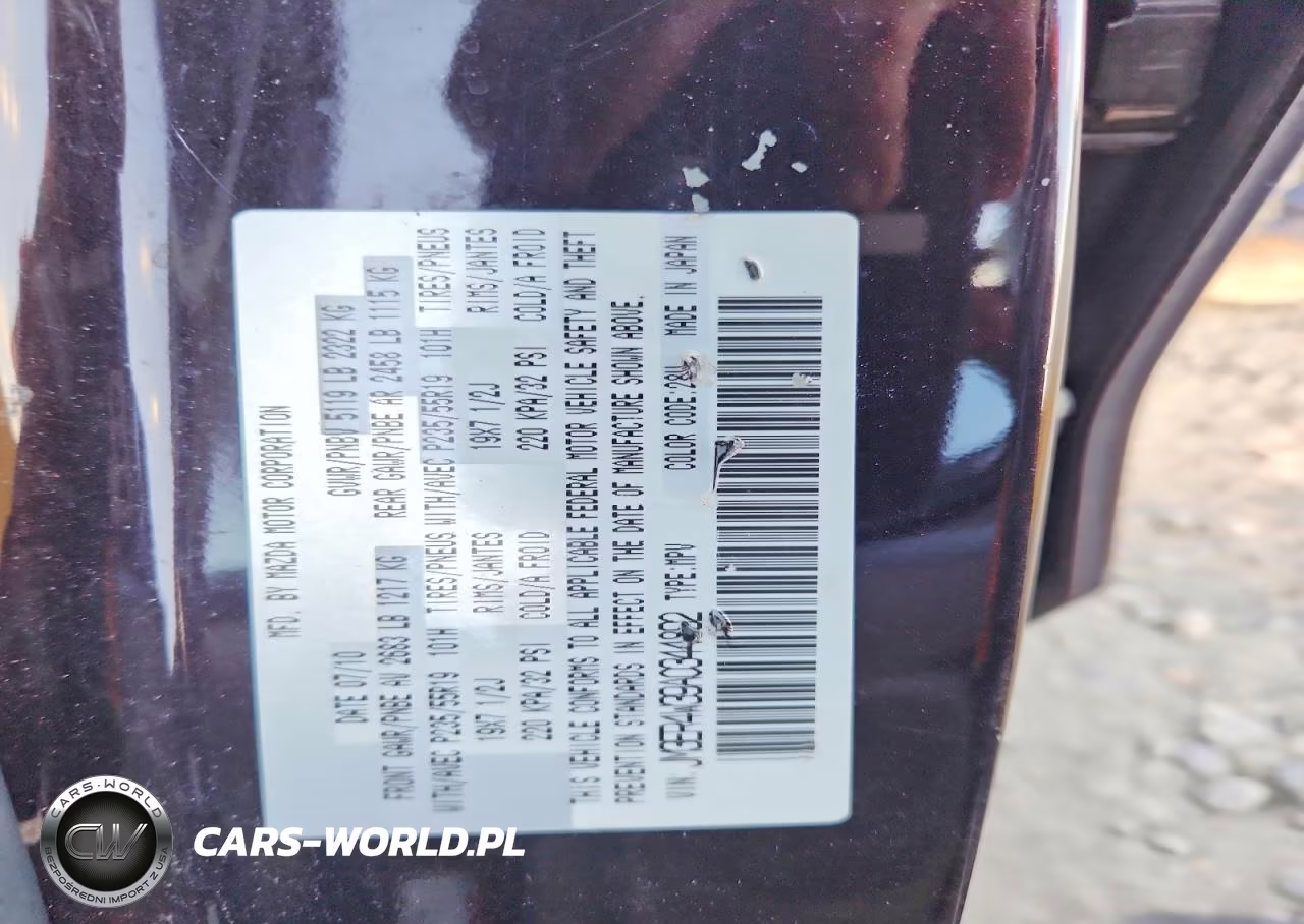 2010 Mazda Cx-7 VIN:JM3ER4W39A0344892 - 13