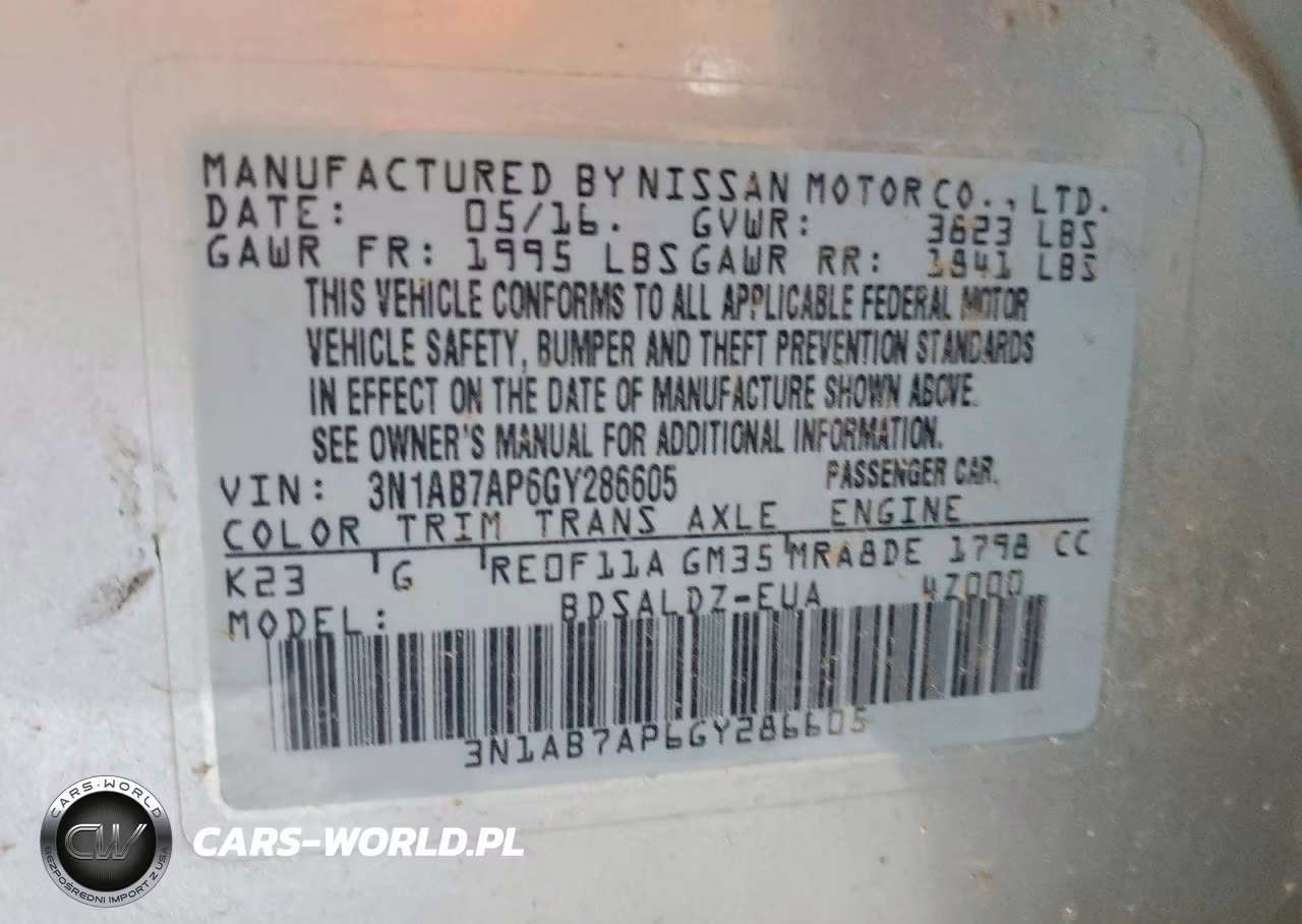 2016 Nissan Sentra Sv VIN:3N1AB7AP6GY286605 - 13
