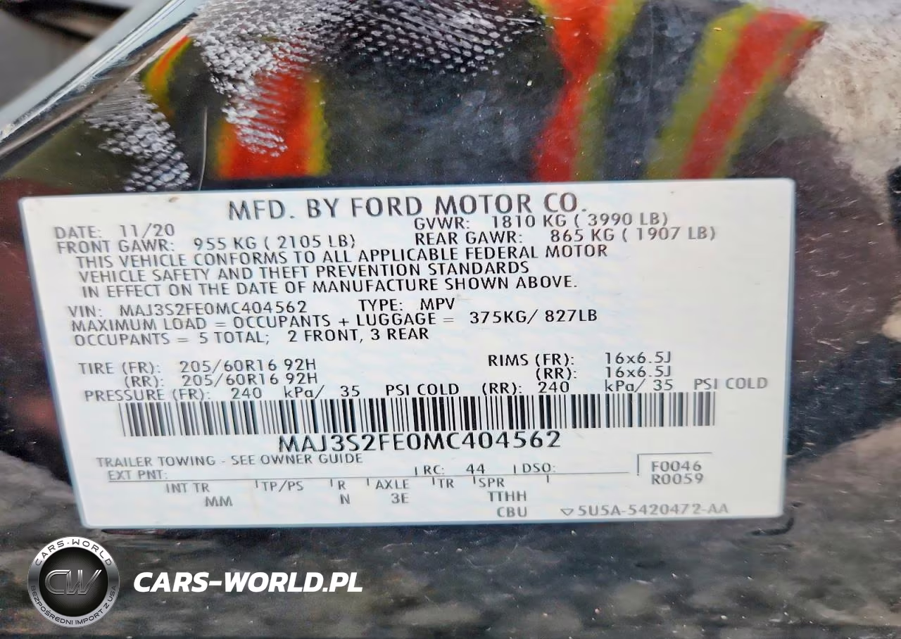 2021 Ford Ecosport S VIN:MAJ3S2FE0MC404562 - 13