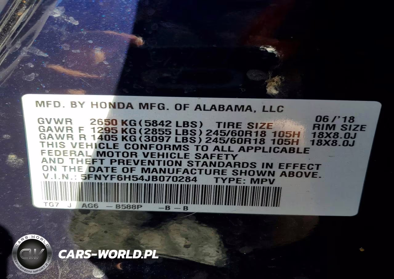 2018 Honda Pilot Exl VIN:5FNYF6H54JB070284 - 14
