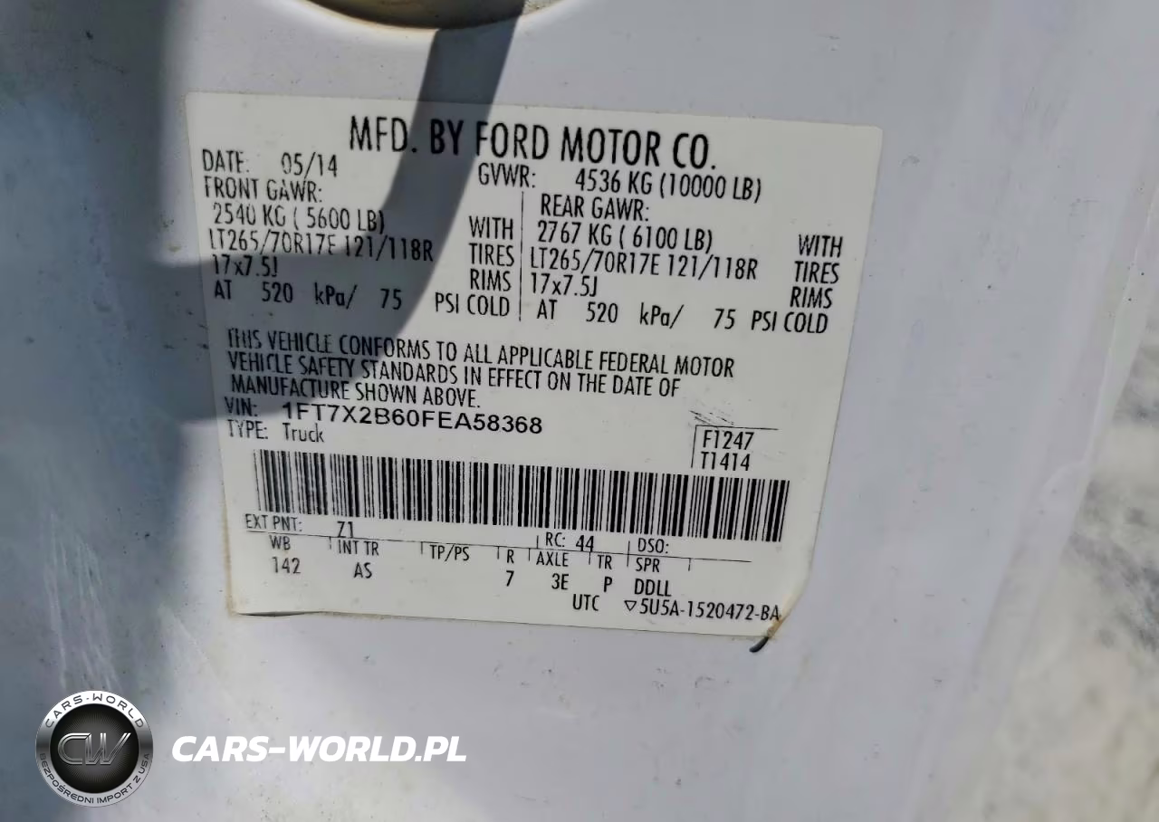 2015 Ford F250 Super Duty VIN:1FT7X2B60FEA58368 - 12