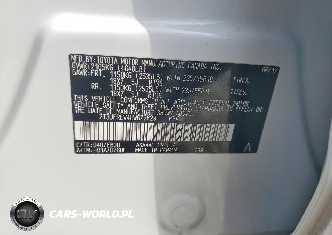 2017 Toyota Rav4 Se VIN:2T3JFREV4HW672629 - 13