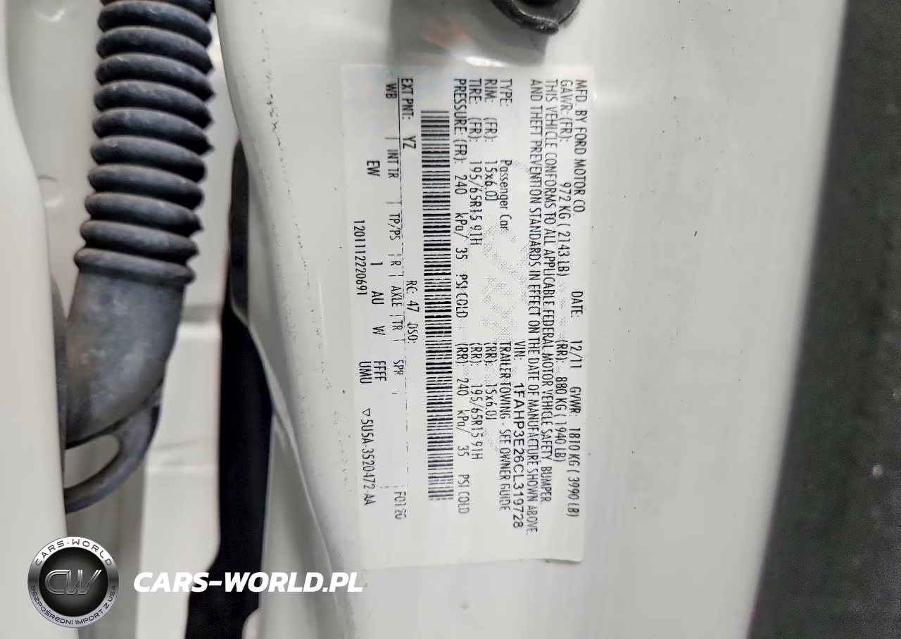 2012 Ford Focus S VIN:1FAHP3E26CL319728 - 12