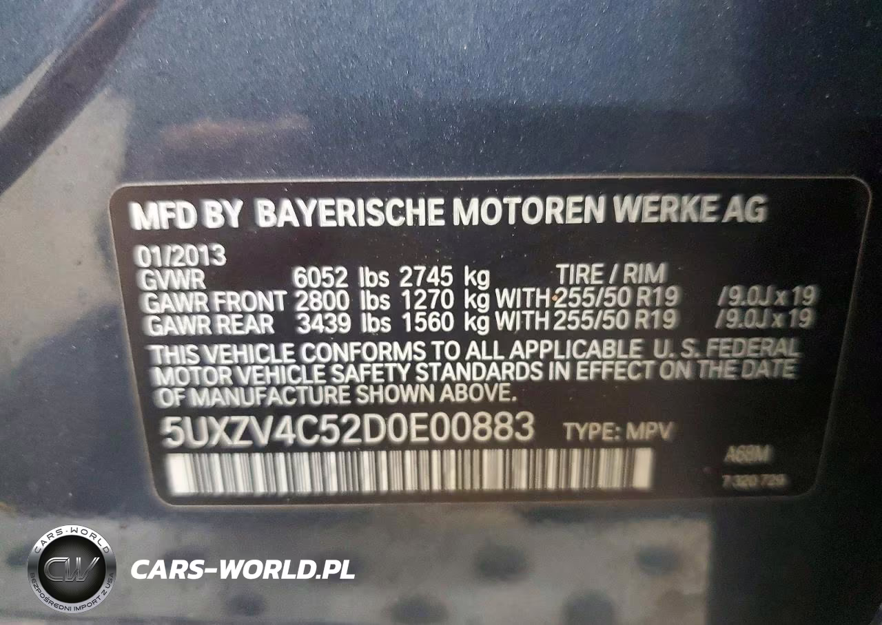 2013 BMW X5 xDrive35I VIN:5UXZV4C52D0E00883 - 13