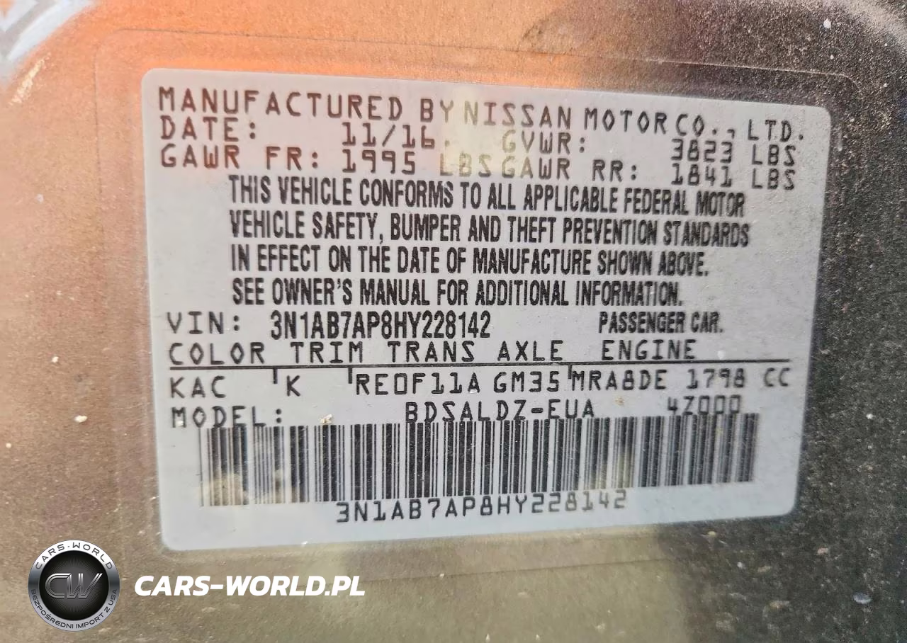 2017 Nissan Sentra Sv VIN:3N1AB7AP8HY228142 - 12