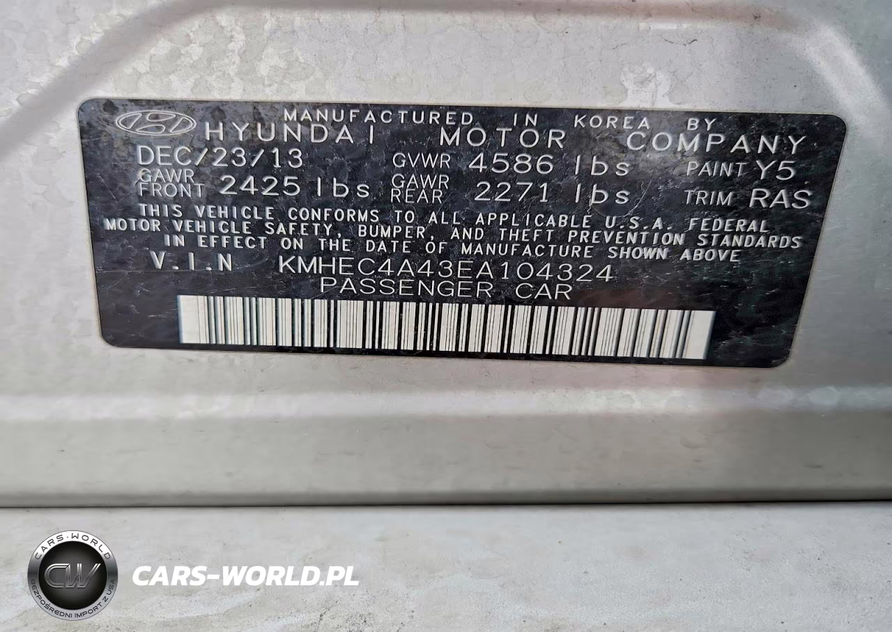 2014 Hyundai Sonata Hybrid VIN:KMHEC4A43EA104324 - 12