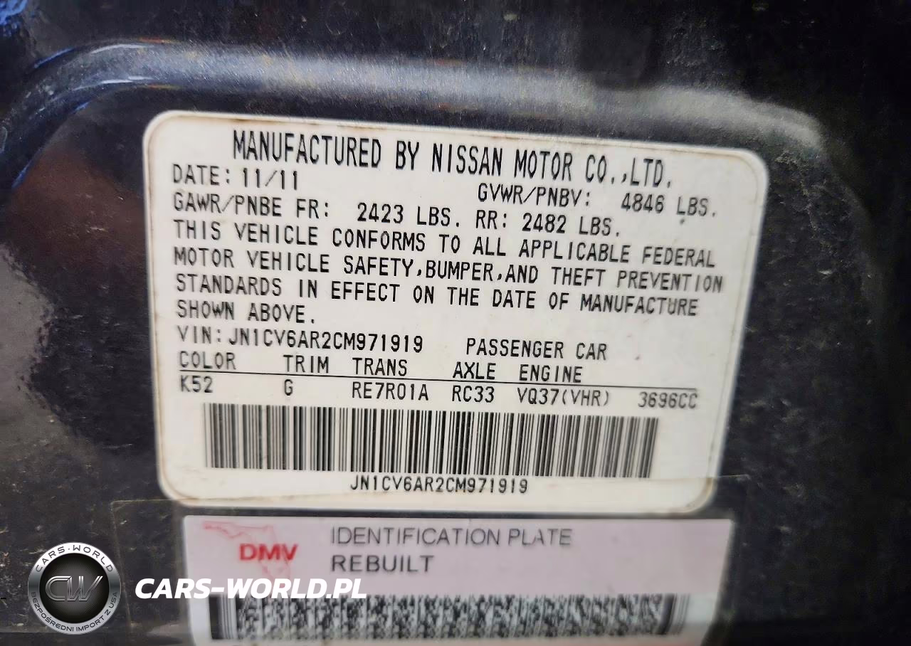2012 Infiniti G37 Sedan X VIN:JN1CV6AR2CM971919 - 12