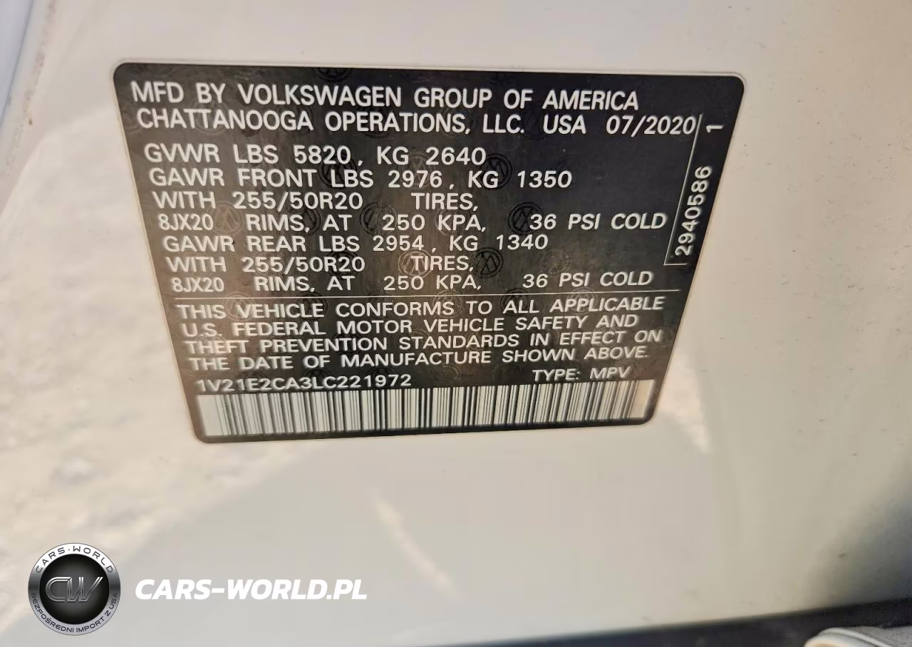 2020 Volkswagen Atlas Cross Sport Se VIN:1V21E2CA3LC221972 - 13
