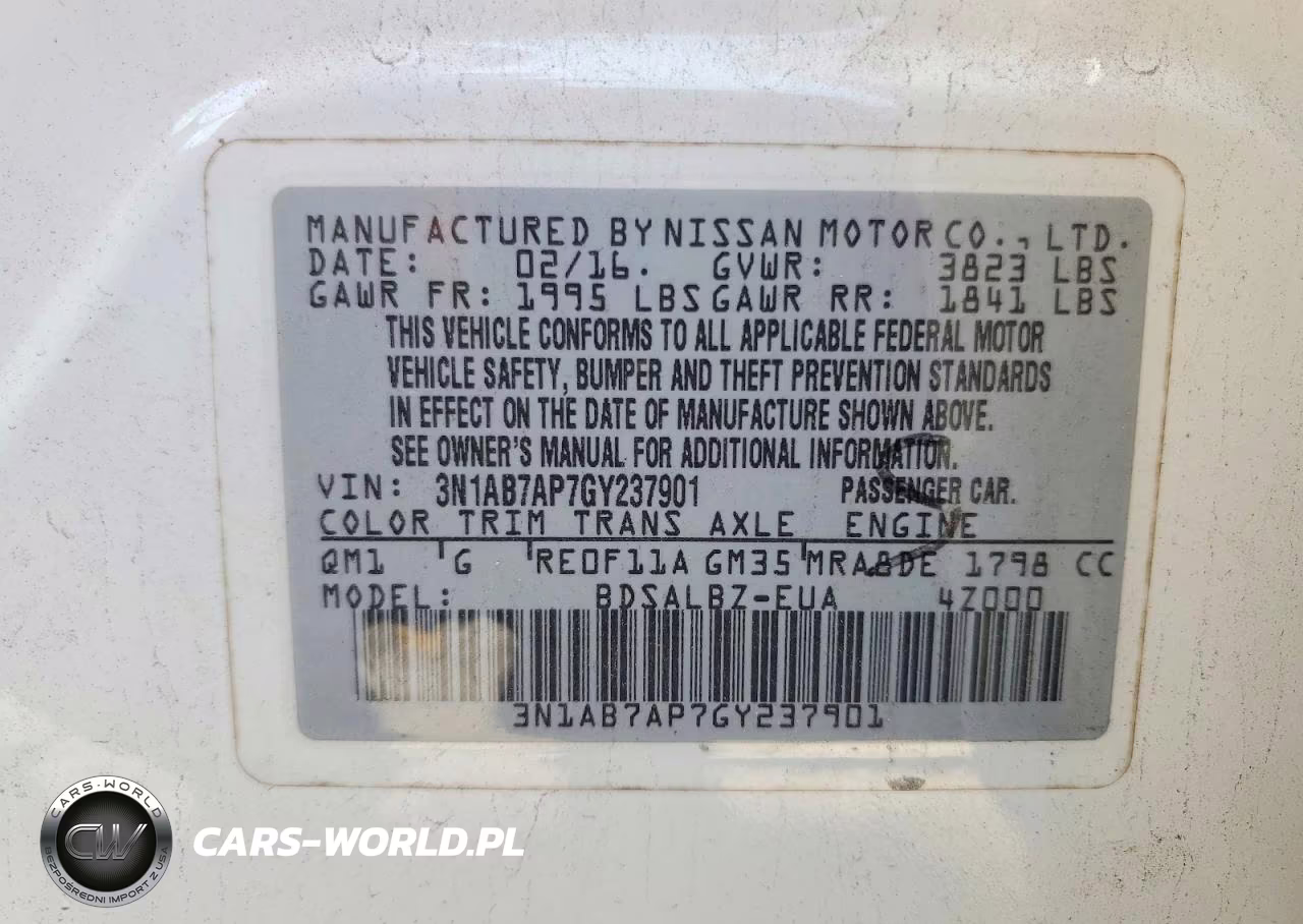 2016 Nissan Sentra S VIN:3N1AB7AP7GY237901 - 13