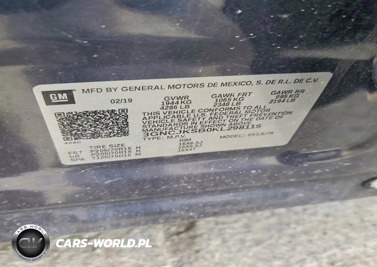 2019 Chevrolet Trax Ls VIN:3GNCJKSB0KL298115 - 13