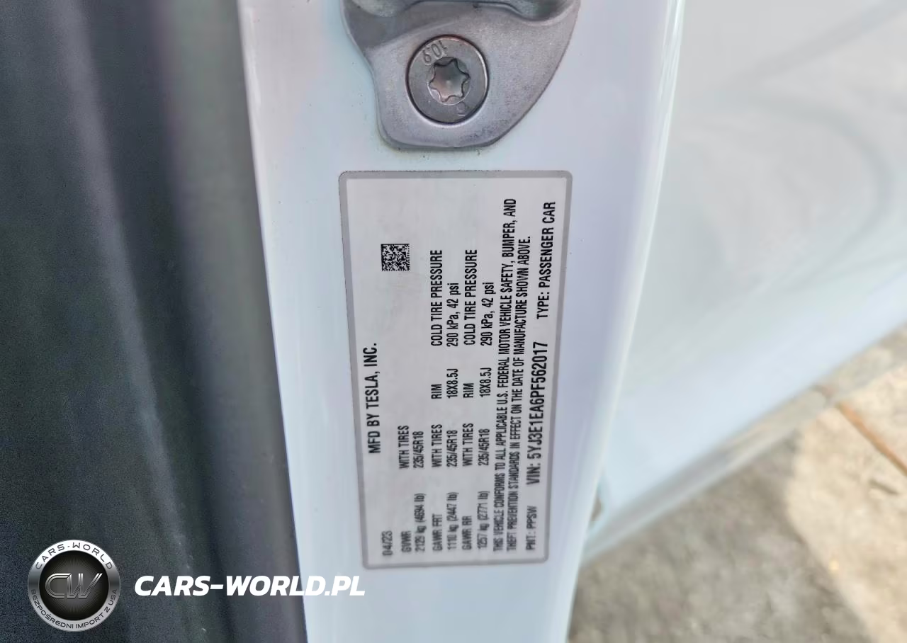 2023 Tesla Model 3 VIN:5YJ3E1EA6PF562017 - 12