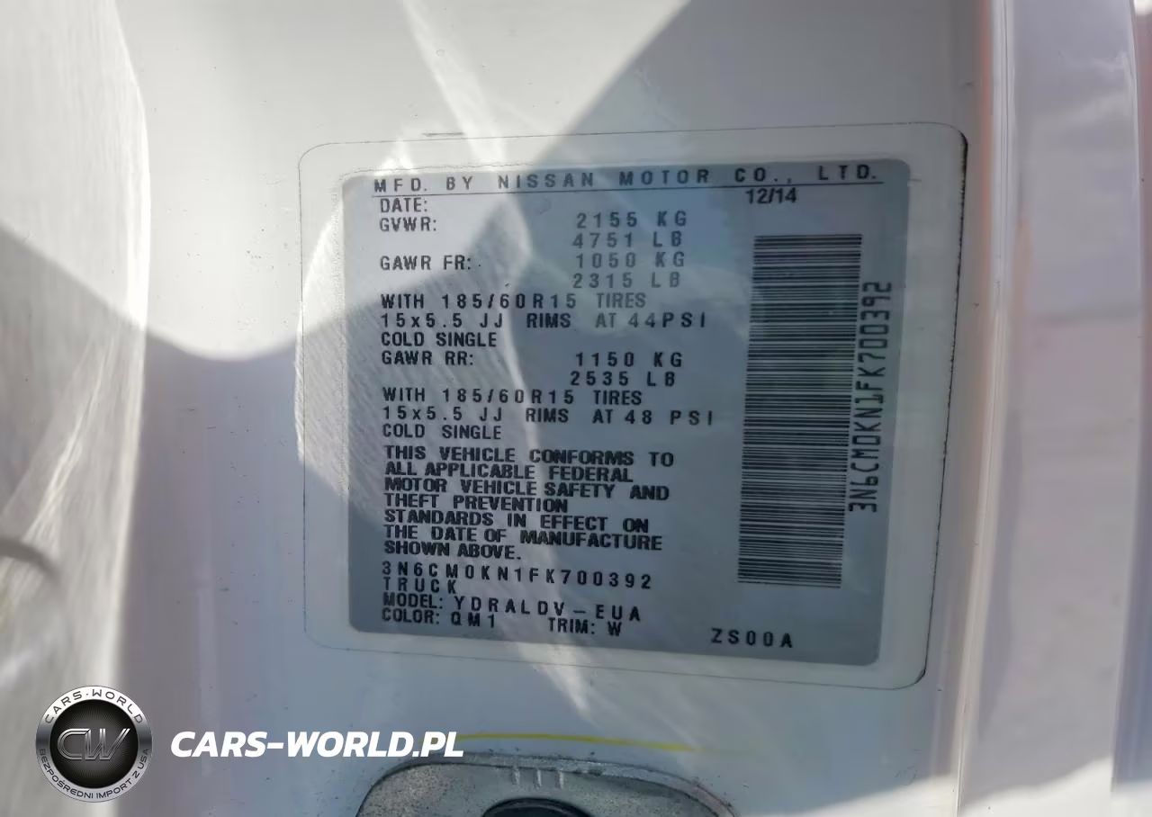 2015 Nissan Nv200 S VIN:3N6CM0KN1FK700392 - 13