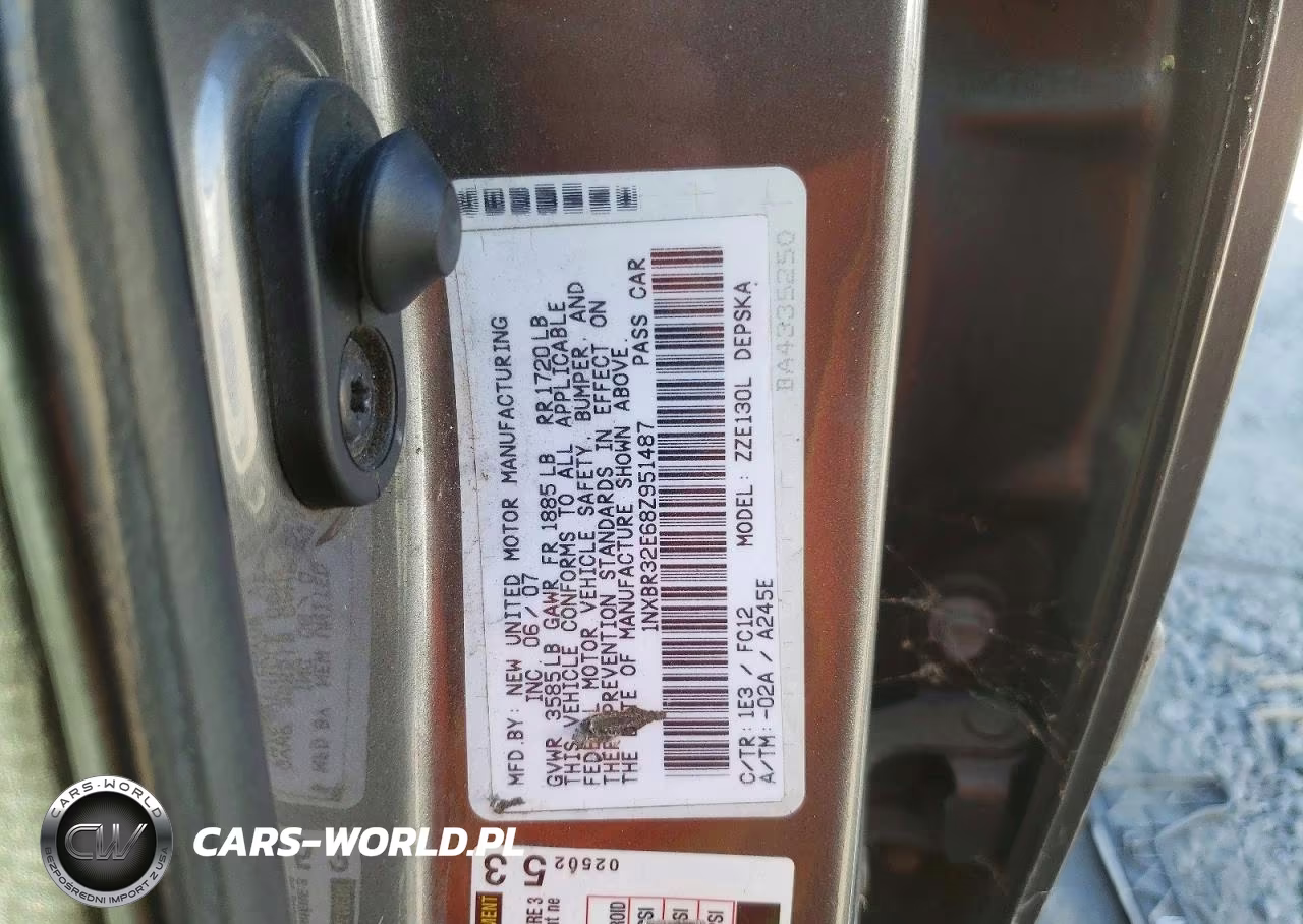 2008 Toyota Corolla Ce VIN:1NXBR32E68Z951487 - 12