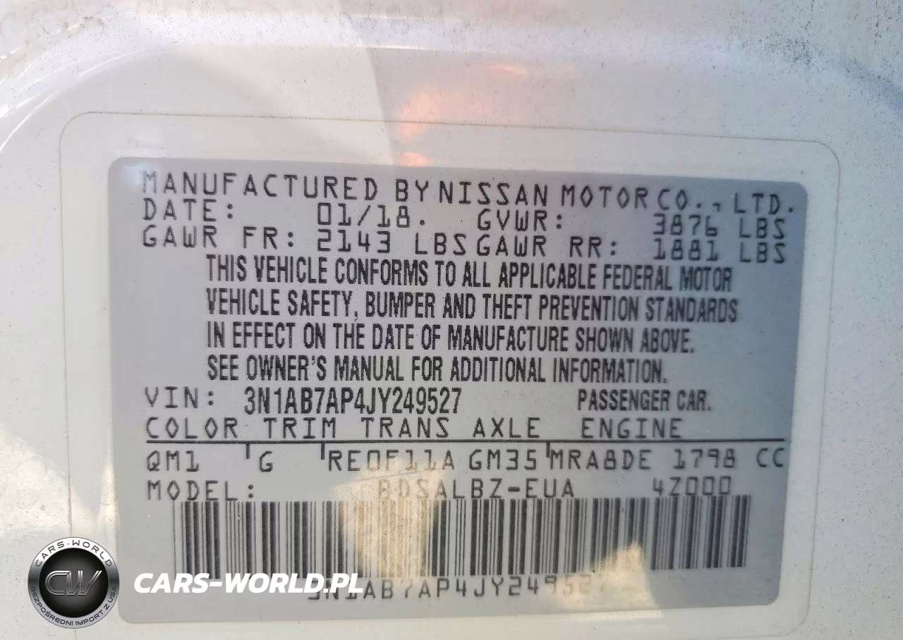 2018 Nissan Sentra S VIN:3N1AB7AP4JY249527 - 13
