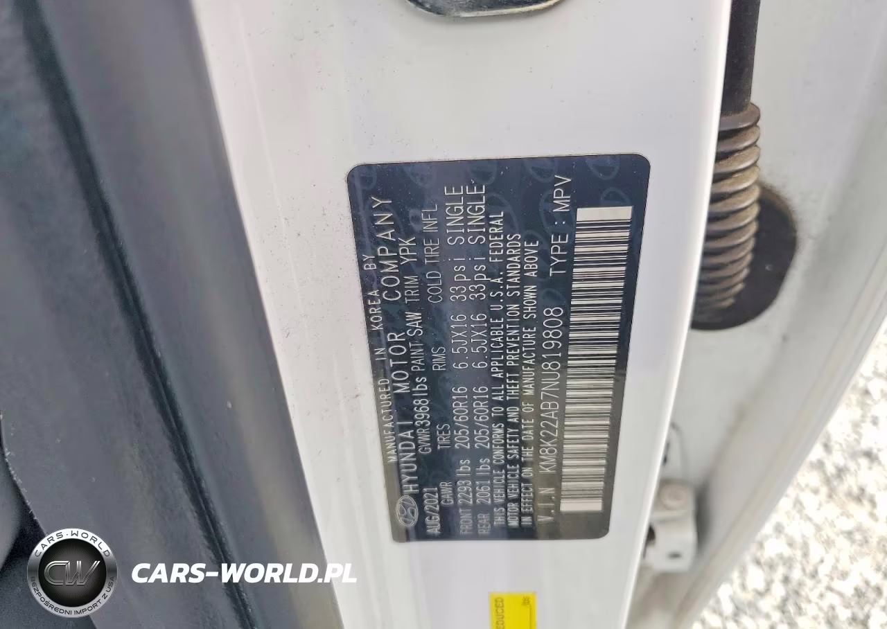 2022 Hyundai Kona Se VIN:KM8K22AB7NU819808 - 12