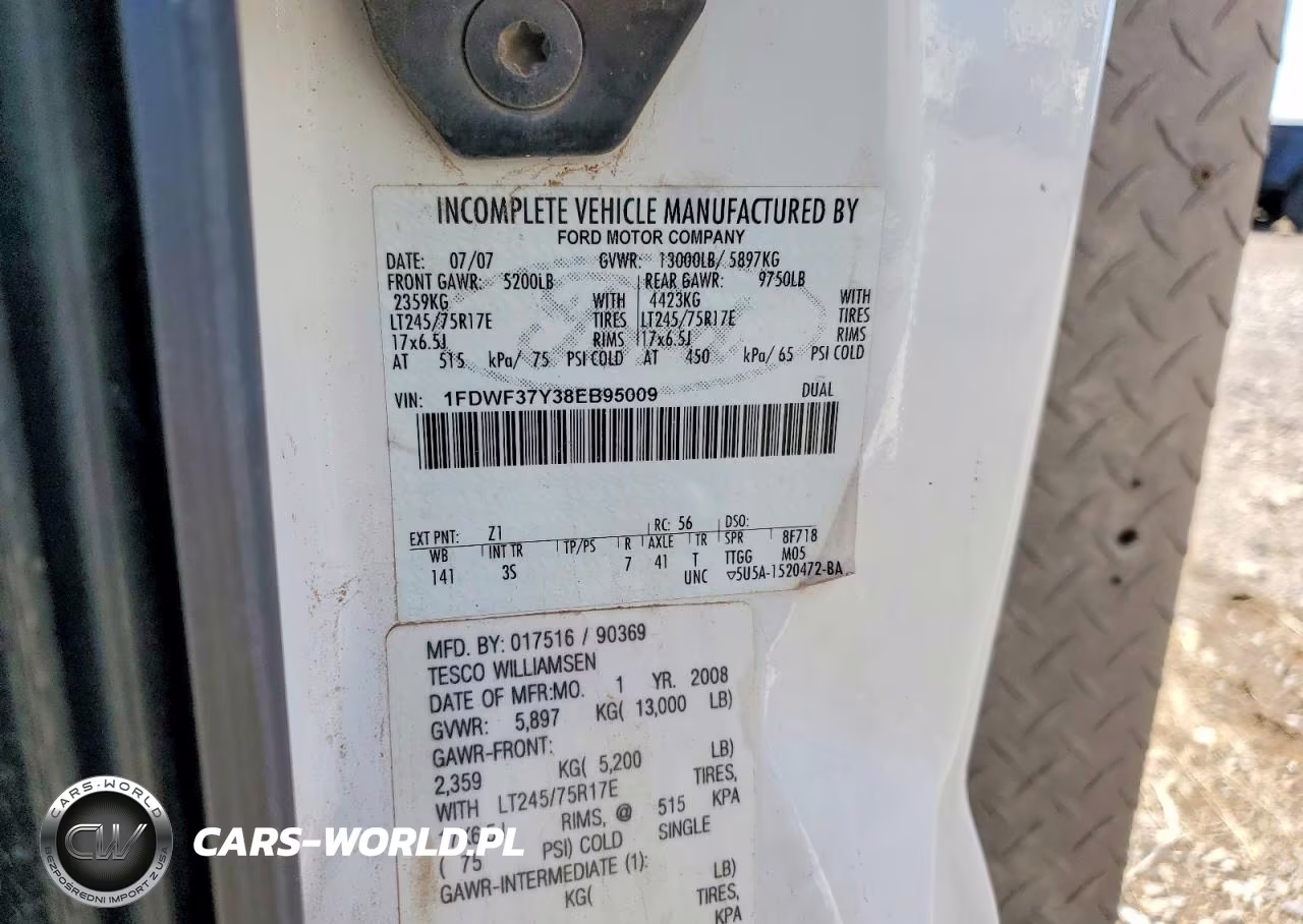 2008 Ford F350 VIN:1FDWF37Y38EB95009 - 13