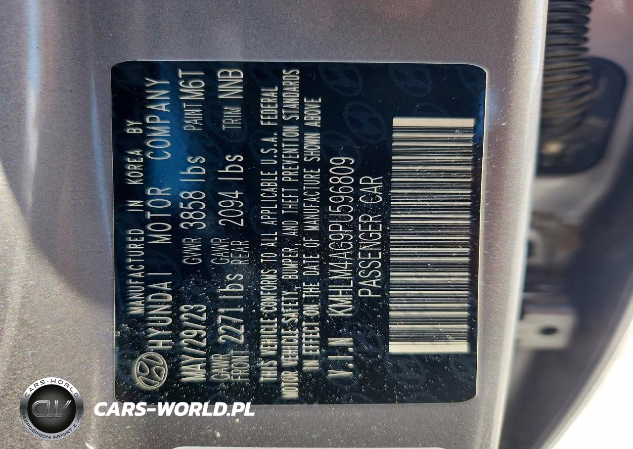 2023 Hyundai Elantra Sel VIN:KMHLM4AG9PU596809 - 12
