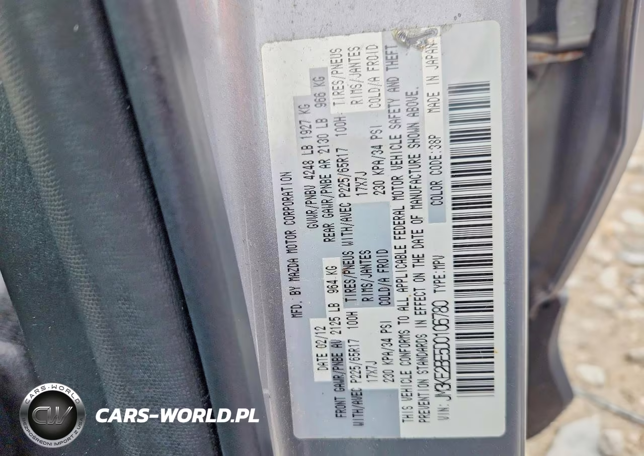 2013 Mazda Cx-5 Sport VIN:JM3KE2BE5D0106780 - 12