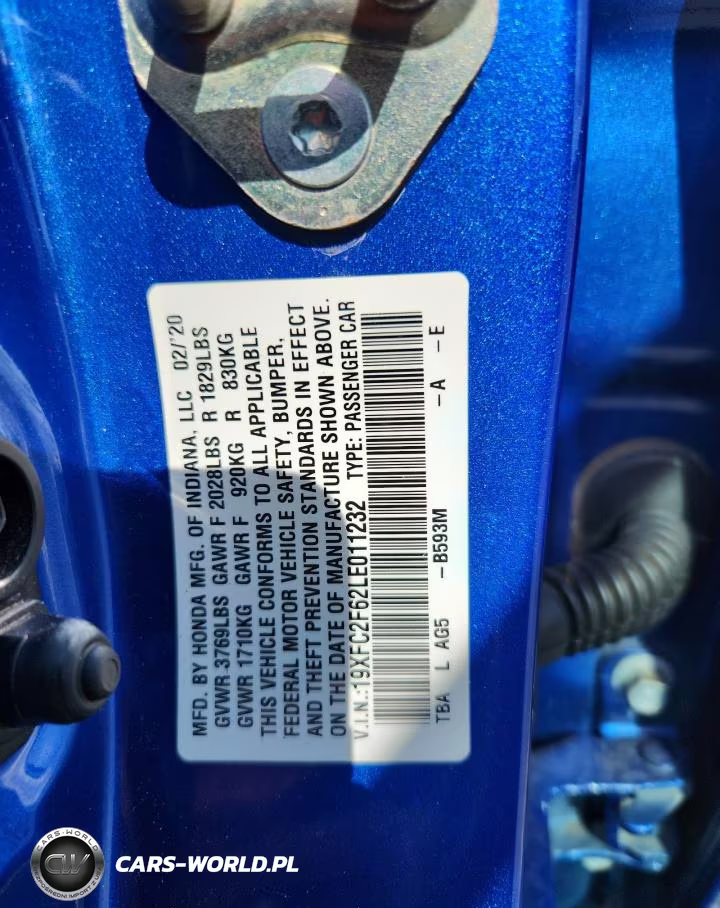 2020 Honda Civic Lx VIN:19XFC2F62LE011232 - 12