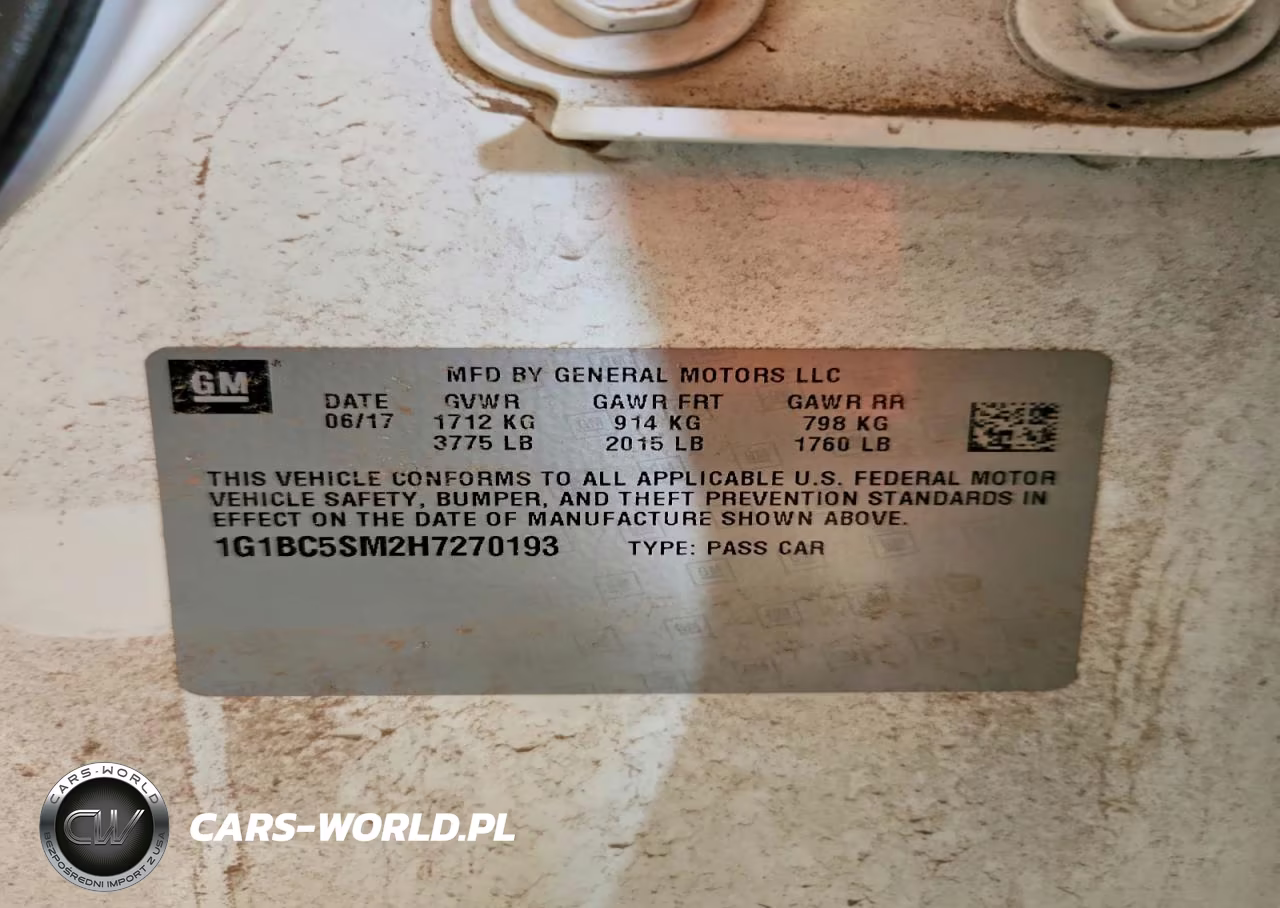 2017 Chevrolet Cruze Ls VIN:1G1BC5SM2H7270193 - 12
