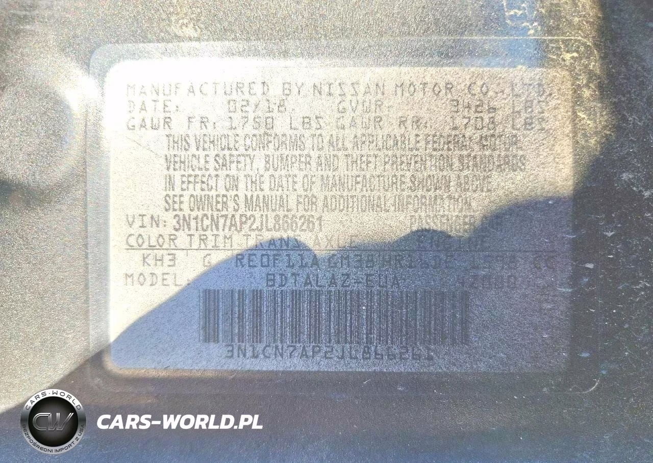 2018 Nissan Versa S Plus VIN:3N1CN7AP2JL866261 - 12